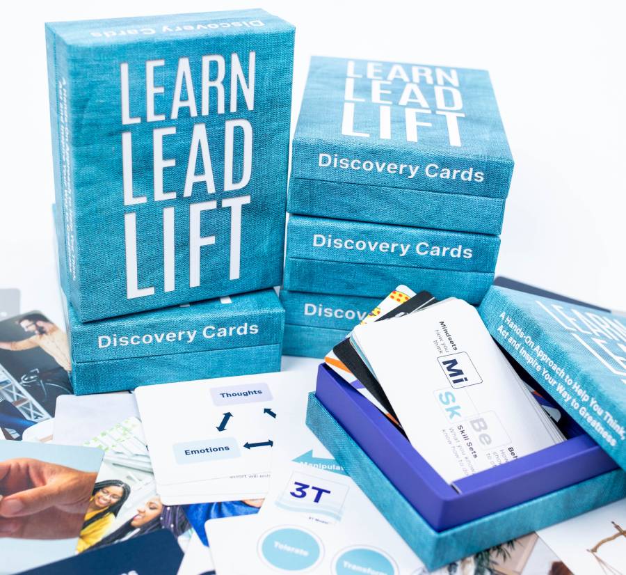 The Learn Lead Lift Discovery Cards provides leaders with a practical and interactive way to engage and incorporate the Learn Lead Lift Framework(™). 