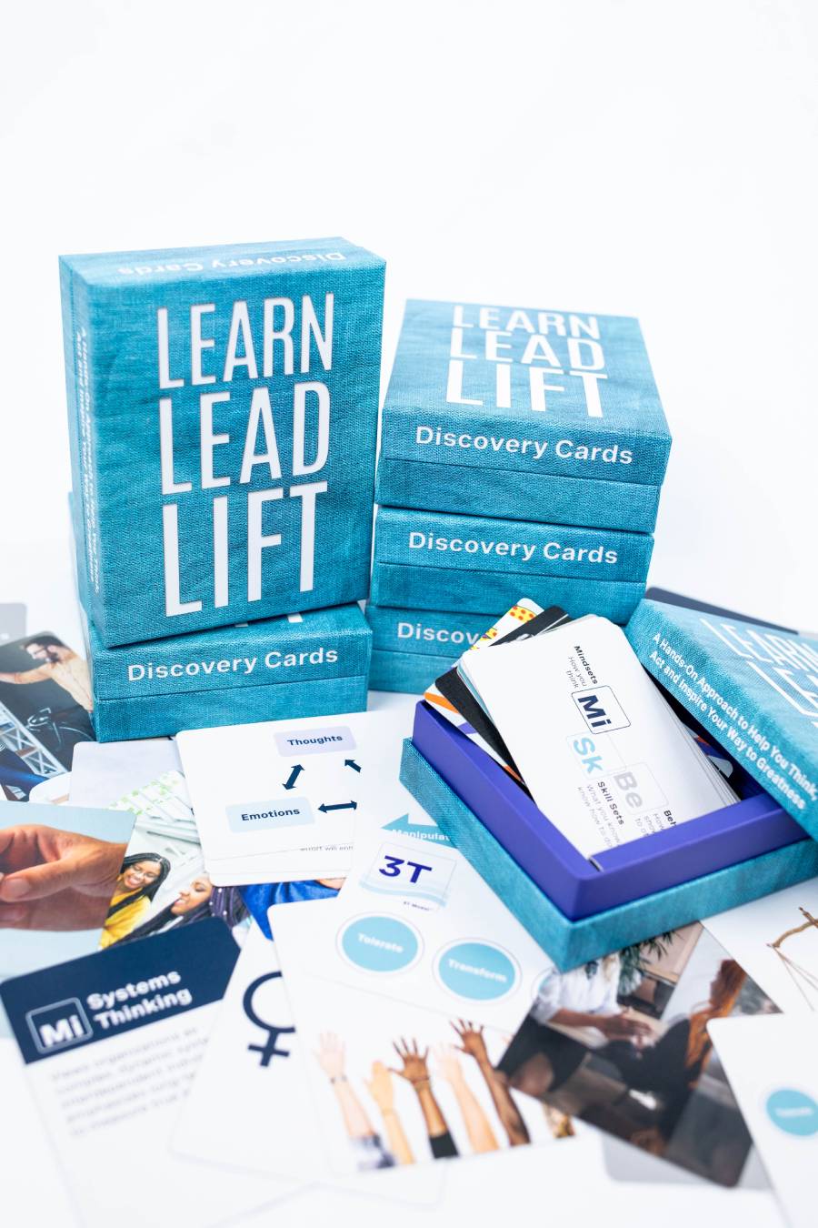 Learn Lead Lift Discovery Cards is a hands-on approach to help leaders think, act, and inspire their way to greatness.